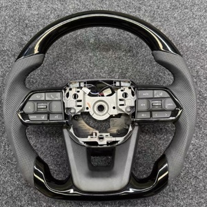 Volant en cuir et fibre de carbone pour <span class=keywords><strong>Toyota</strong></span> Hilux Fortuner Land Cruiser GR <span class=keywords><strong>Toyota</strong></span> Previa Prado LC79 LC70 LC76 FJ200 - Product Image 2