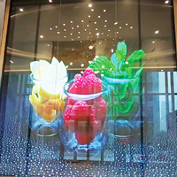 Écran LED transparent en film, intérieur, couleur pleine, flexible, P6.25, luminosité 3000 cd, lisible en plein soleil, garantie 2 ans