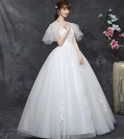 Robe de mariée grande taille NDC10087 – Nouvelle collection printemps-été pour la mariée, robe principale amincissante et simple, idéale pour studio, avec manches couvrantes