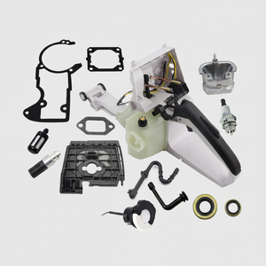 Maniglia Posteriore, Alloggiamento Serbatoio Carburante, Carter Motore, Cilindro, Silenziatore, Guarnizione, Paraolio, Filtro Carburante, Tappo Tubo, Filtro Aria, Base di Montaggio, Flangia, Catena - Product Image 2