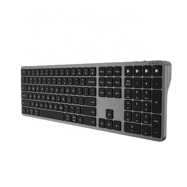Factory OEM Wholesale Ultra-Slim Wireless Keyboard RGB Backlit Scissor Switch 108 Keys Office Keyboard for Mac Laptop