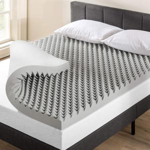 Melhor Preço em Móveis para Quarto, Colchão Ortopédico de 4 Polegadas, <span class=keywords><strong>Topper</strong></span> de Colchão de Espuma de Memória em Forma de Ovo - Product Image 1