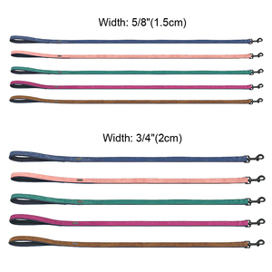 Set 2 pezzi di collare e guinzaglio personalizzato per cani con fibbia Vintage in bronzo Set collare e guinzaglio in pelle scamosciata regolabile - Product Image 5