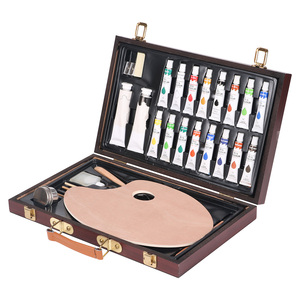 Ensemble de <span class=keywords><strong>peinture</strong></span> à l'huile par aquarelle professionnelle, boîte d'artiste en bois de haute qualité, 29 pièces - Product Image 1