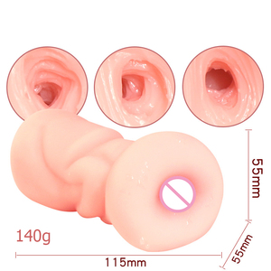 Leicht zu reinigen Männer Realistische weiche Tasche Muschi Mund Mund Anal Arsch <span class=keywords><strong>Vagina</strong></span> Mann Sexspielzeug Männlicher Penis Mastur bator Masturbation - Product Image 4