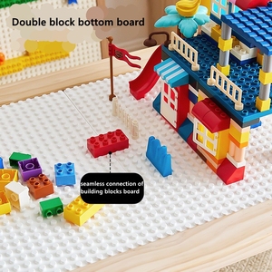 Bàn cảm giác cho trẻ mới biết đi, chiều cao có thể điều chỉnh, bàn chơi cát, bàn trẻ em có nắp, thùng đựng đồ chơi cho trẻ, bảng hai mặt - Product Image 6