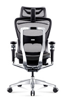 Chaise de bureau ergonomique en maille avec repose-pieds, appui-tête réglable et soutien lombaire, chaise d'ordinateur inclinable, pour l'étude