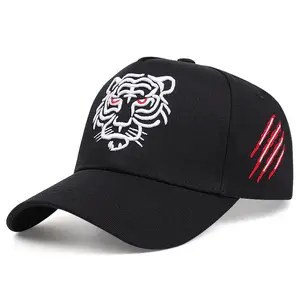 Boné de beisebol com cabeça de tigre para homens JX, bonés esportivos bordados de beisebol e golfe, chapéus snapback, tecidos para bonés, novidade