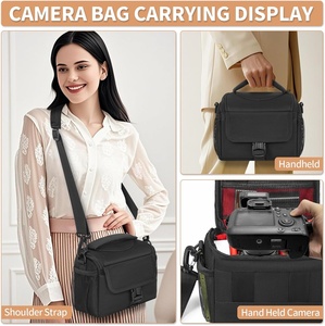 Sac de transport pour appareil photo - Étui antichoc et résistant à l'eau compatible avec les appareils photo <span class=keywords><strong>Canon</strong></span> EOS R50, <span class=keywords><strong>M50</strong></span>, Powershot SX540, SX70, etc. - Product Image 5