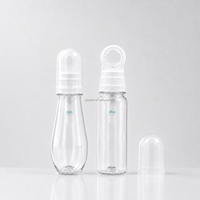 Flacon pulvérisateur personnalisé sans air 90 ml, contenants en plastique PET transparents, emballage cosmétique pour crème solaire et brume pour le visage