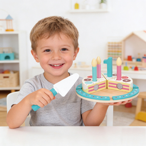 High Qualify Little Girl Educational Happy Kinder Spielzeug <strong>Wooden</strong> Toys Birthday <strong>Cake</strong> for Children - Product Image 3