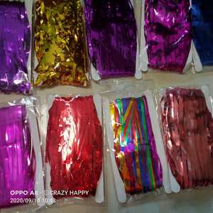 Feuille Rideaux Métallique Tinsel Toile <span class=keywords><strong>de</strong></span> Fond Rideaux <span class=keywords><strong>Porte</strong></span> <span class=keywords><strong>Frange</strong></span> Rideaux pour Mariage Anniversaire <span class=keywords><strong>De</strong></span> Noël Halloween Disco Party Favor - Product Image 3