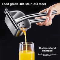 Presse-agrumes manuel en acier inoxydable 304, pince à citron multifonction, matériau épaissi de qualité alimentaire, presse-agrumes commercial