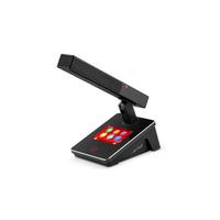 Microphone de délégué de conférence filaire avec stabilisation et réglage du volume pour les discussions, idéal pour les réunions et les débats.