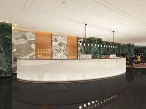 Mostrador de Recepción para Salón de Uñas, Diseño de Lujo <span class=keywords><strong>en</strong></span> Dorado <span class=keywords><strong>y</strong></span> Blanco, Mueble de Alta Calidad para Uso Comercial, Gran <span class=keywords><strong>Venta</strong></span> - Product Image 4