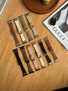 สายหนังแท้สำหรับ Apple Watch,สายนาฬิกา IWatch <span class=keywords><strong>ซี</strong></span><span class=keywords><strong>รี</strong></span><span class=keywords><strong>ย์</strong></span>8 7 SE 6 5ขนาด45มม. 41มม. 44มม. 40มม. 42มม. 38มม. Ultra 49มม. - Product Image 6