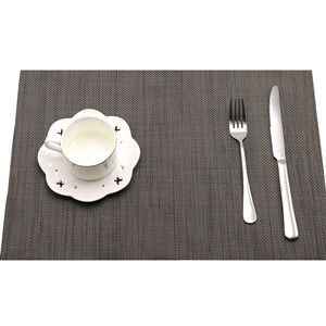 Classic Style PVC Faux Leather Weaving Placemat Eco-Friendly <b>Thermal</b> Insulation Mat Anti-Scald Waterproof Coaster Mats <b>Pads</b> - Product Image 1