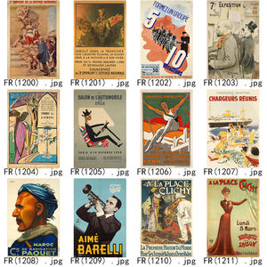 Vente chaude <span class=keywords><strong>Paris</strong></span> Elegance Metal Signs UV Printed Vintage Wall Art mettant en vedette différentes personnes de la France pour l'exposition de bureau à domicile - Product Image 3