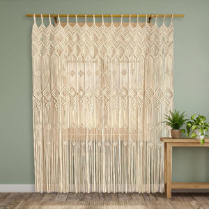 Handmade Premium Weaved <b>Curtain</b> Valance Bohemian Style Octagonal decorative <b>curtain</b> Custom Design - Product Image 3