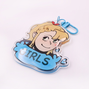 Custom Design Cartoon Key Chains Cute Shine Acrylic Epoxy Resin Digital Photo Style Anime Keychain Your Own Logo Plastic Acrylic