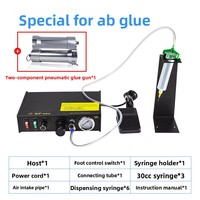 Machine de distribution de colle AB semi-automatique portable en silicone Peach avec composants PLC, garantie 1 an, 1 kW, 220V