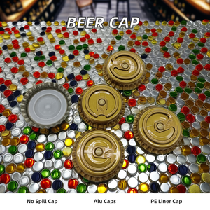 Pull d'anneau de plaque d'étain de capuchon de couronne en aluminium de haute qualité pour des bouteilles de bière avec des bouchons intérieurs en métal de PE - Product Image 6