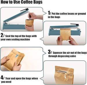 Оптовая продажа, упаковка для кофе с застежкой-молнией - Product Image 4