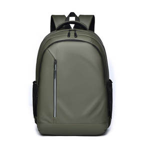 Custom Izable <b>Black</b> Laptop <b>Backpack</b> Usb Feature Waterproof Anti-theft <b>Leather</b> Like Business Style <b>Men</b> Tra - Product Image 5