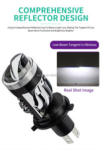 Đèn pha <span class=keywords><strong>LED</strong></span> siêu sáng 110W <span class=keywords><strong>H4</strong></span>, thay thế trực tiếp, đèn chiếu xa chiếu gần kép, đèn projector cho xe máy ô tô - Product Image 5