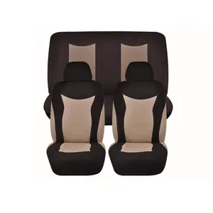 Kanglida 2023 kustom desain gaya panas hitam putih poliester pelindung kantong udara penutup tempat duduk mobil penutup kursi set Universal