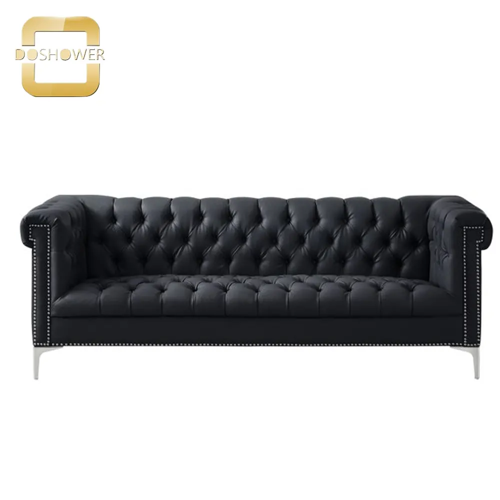Recepção e sala de espera sofás com salão de beleza sala de espera sofá cadeira de couro preto sofá