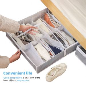 Organisateur de rangement pliable pour chaussures sous le lit, boîte de rangement pour 12 paires de chaussures avec couvercle transparent - Product Image 3