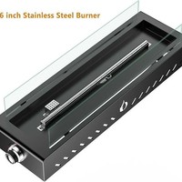 Brasero au propane de 28 pouces à fixation inférieure pour tables avec trous pour parasol, portable et sans fumée pour l'extérieur