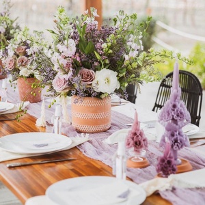 Décoration <span class=keywords><strong>de</strong></span> mariage, 90 couleurs, taille personnalisée, 300 cm, gaze <span class=keywords><strong>de</strong></span> fromage, tissu <span class=keywords><strong>de</strong></span> fromage, <span class=keywords><strong>chemin</strong></span> <span class=keywords><strong>de</strong></span> <span class=keywords><strong>table</strong></span> - Product Image 4