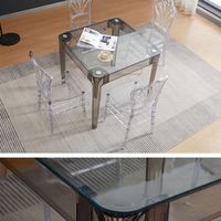 Table de bureau en PMMA de luxe, esthétique, résistante au jaunissement, haute transparence, design architectural moderne, bureau en acrylique transparent