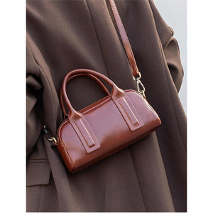 Top Selling High-end Hand Bag Boston Pillow Bag Vintage Single Shoulder Women Soft Leather Crossbody <b>Purse</b> - Product Image 2