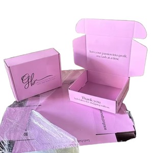 Sacolas de Compras de Papel Rígido Rosa Personalizadas com Logo, Caixa de Presente de Papelão Corrugado Premium de Luxo com Seu Próprio Logo - Product Image 3