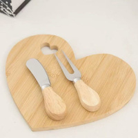 Mini bamboe charcuterie houten hartvormig snijplank fruit broodplateau houten hartvormig kaasplateau
