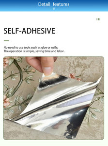 Sticker mural en PVC épaissi <span class=keywords><strong>de</strong></span> style européen moderne avec estampage doré 3D pour la décoration intérieure d'hôtels et <span class=keywords><strong>de</strong></span> villas - Product Image 3