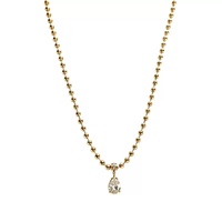 Collier pendentif goutte d'eau en acier inoxydable avec zircon cubique pour femme, longue chaîne perlée, collier pull, bijoux de mode superposés 2026