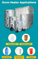 MEGA YUNENG Veste chauffante électrique isolée de 275 gallons/1000L avec thermostat numérique 4000W 120V, utilisation industrielle portable