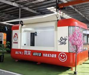 Carrello Cucina Mobile Tutto-in-Uno con Griglia BBQ Rimovibile, Stazione Frittura e Base Refrigerata per Vendita Ambulante Versatile - Product Image 4