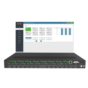 PINWEI 8X8 4K60Hz <span class=keywords><strong>HDMI</strong></span> pengalih matriks mulus dengan <span class=keywords><strong>Audio</strong></span> dan optik L/R AUX pemisah <span class=keywords><strong>Audio</strong></span> Multiviewer - Product Image 4