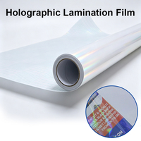Rouleau de film de plastification à froid holographique uni, résistant aux rayures, en PVC, pour photos, artisanat d'intérieur, publicité et décoration