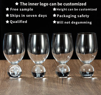 Verre à vin rouge de luxe en gros, fabriqué en usine, avec certificat CE, intérieur en cristal gravé, verre à vin rouge
