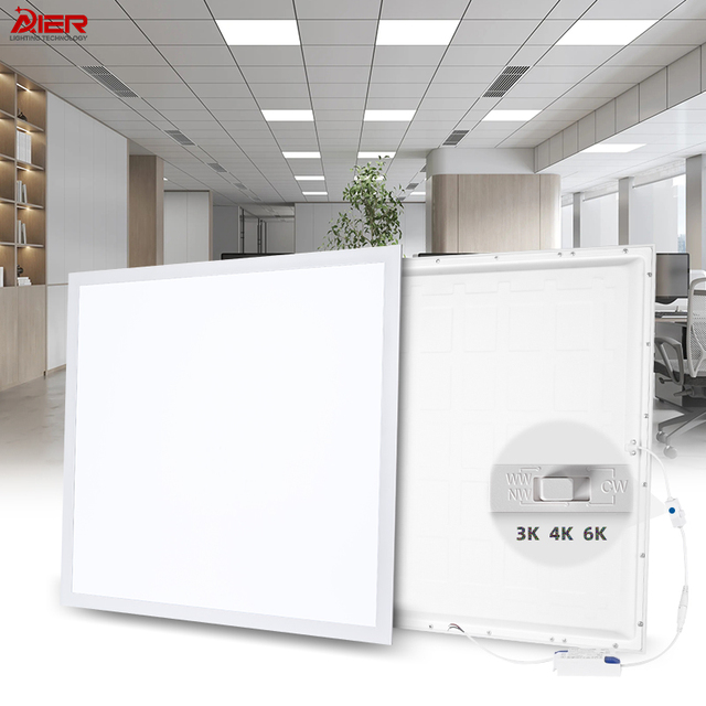 Factory Price Wholesale 60*60 60*120 Square Ceiling Backlight 3CCT Dip Switch Frameless Led Light Panel for Workshop Office
