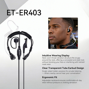 Auriculares con micrófono multipin y tubo acústico PTT para radio portátil/walkie-talkie, accesorio de repuesto - Product Image 5