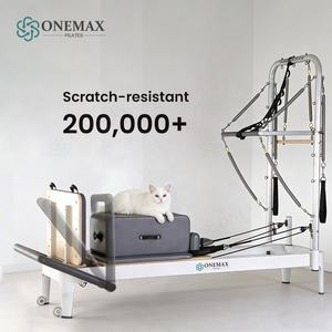 Reformer de Pilates ONEMAX de Aluminio Resistente con Media Torre y Resistencia Ajustable para Beneficios de Salud, Rehabilitación y Entrenamientos en Estudio - Product Image 1