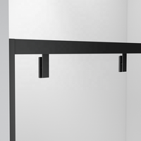 Vente directe d'usine, porte de douche en verre trempé coulissante double sur mesure