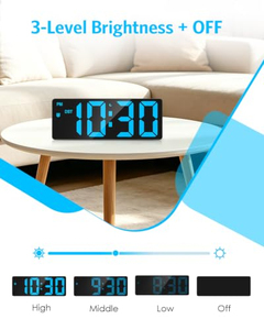 Modern Multi-functional Desk <b>Clock</b> Bedroom Table <b>Clock</b> Reloj LED <b>Mirror</b> Digital Alarm <b>Clocks</b> - Product Image 4